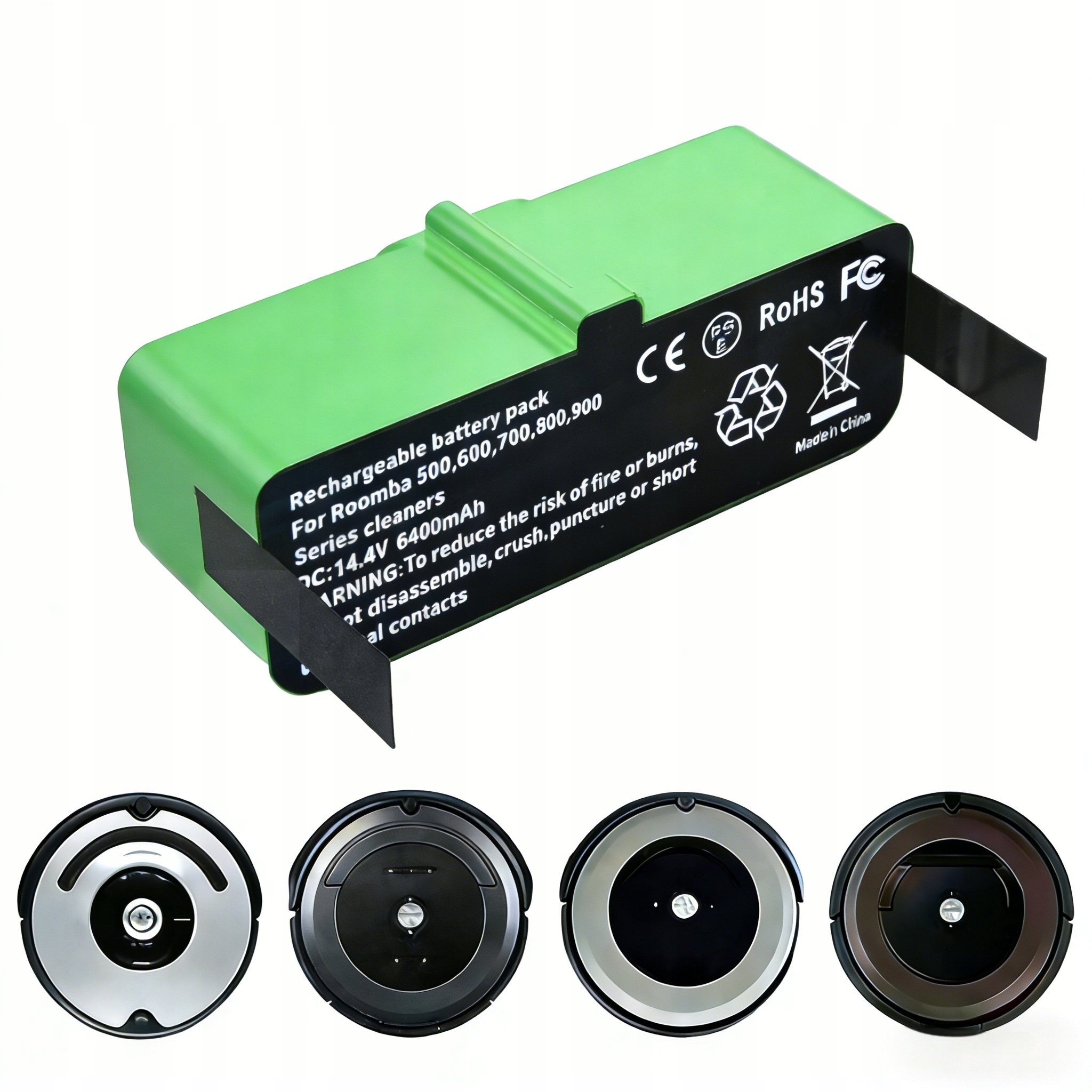 Baterie 6400 mAh pro modely Roomba 890, 891, 895, 899, 960, 965, 980, 986