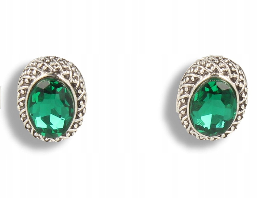 Klipsy do uszu mirror zielone