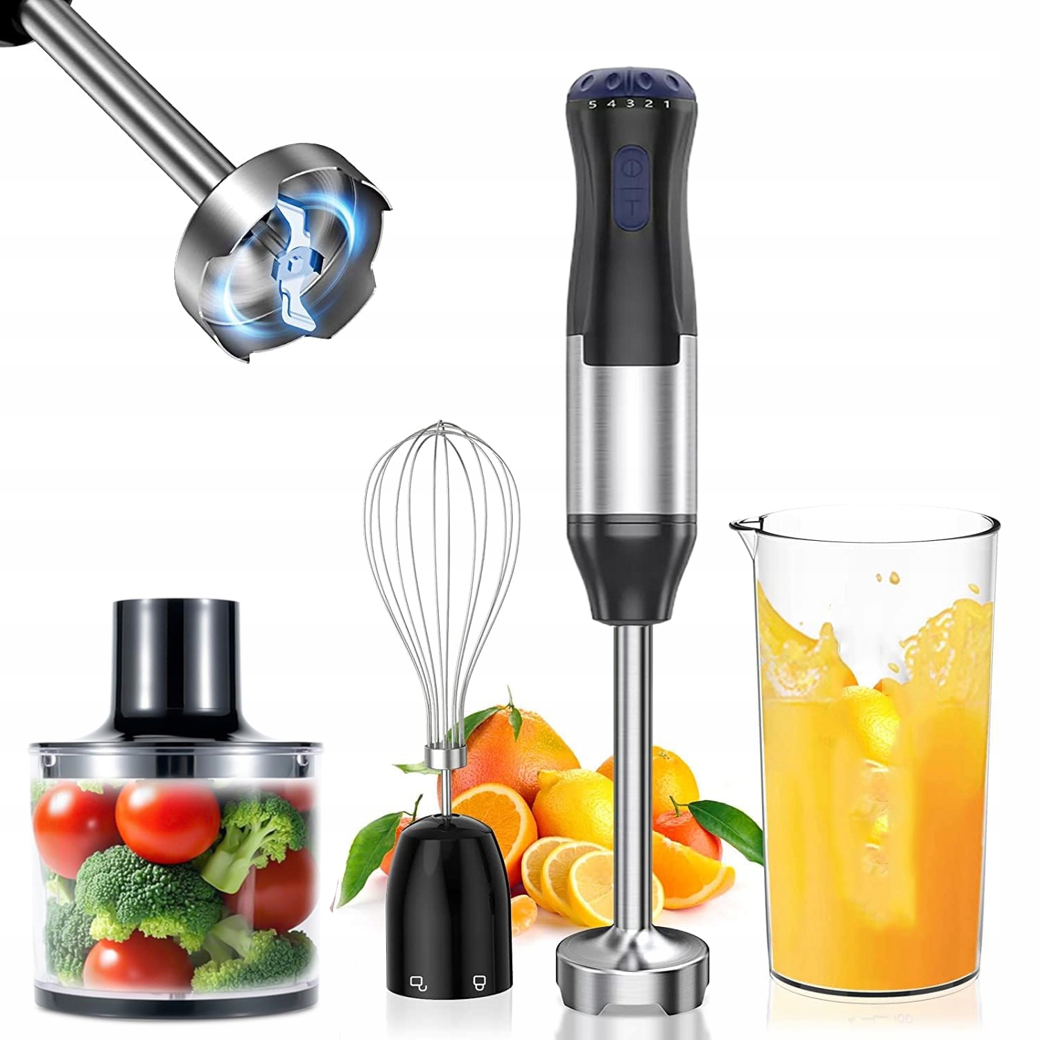 Multifunkční Ruční Mixér Na Maso A Jídlo 4V1 1000 Rychlostí