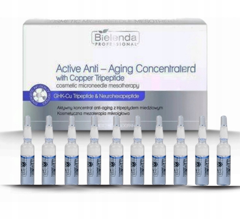 Bielenda Aktywny koncentrat anti-aging z tripeptydem miedziowym 10x 3ml