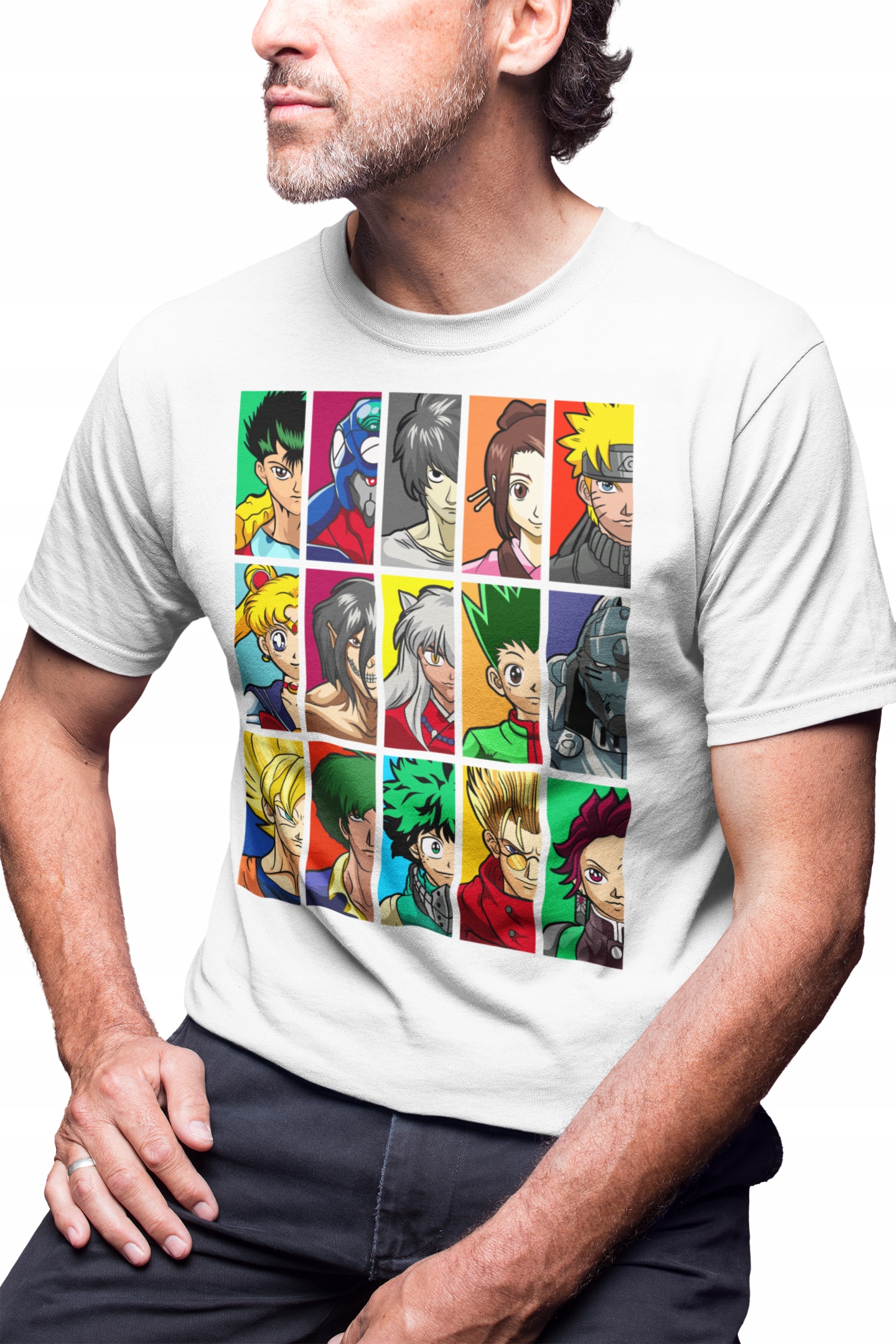 

Męska Koszulka Bajka Dla Fana Anime Manga Heroes