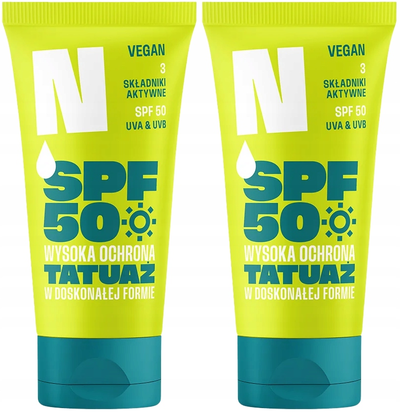 Krem Ochronny z filtrem Uva Spf 50+ do Opalania Tatuażu Neba 2 x 50 ml