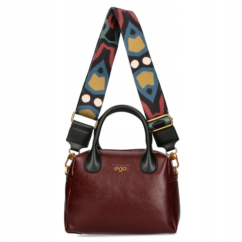 Dámská kabelka Ego Kufřík Kabelka Přes Rameno Eko kůže 2 proužky Bordó ECR0040IN