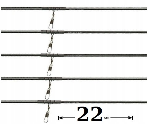 5 x Dobra Mocna Rurka Antysplątaniowa Prosta Perfekt 22 cm
