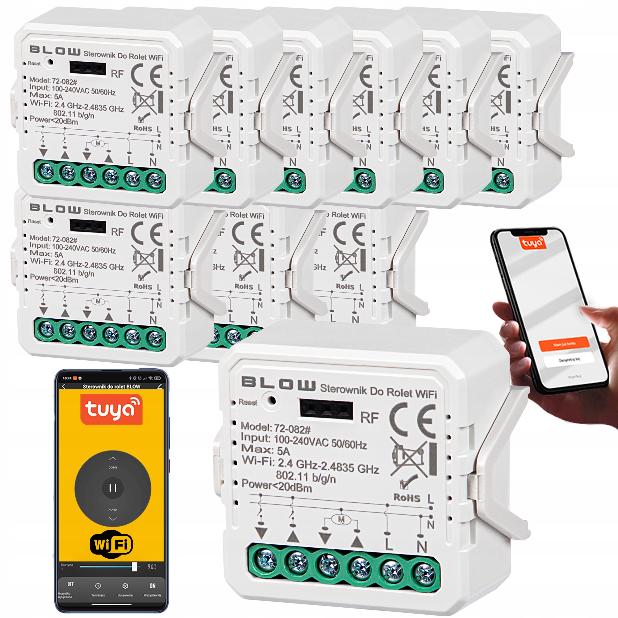 10 x Ovládač Modulu Pre Rolety Mini Rozmery Wi-fi Wifi Tuya Smart