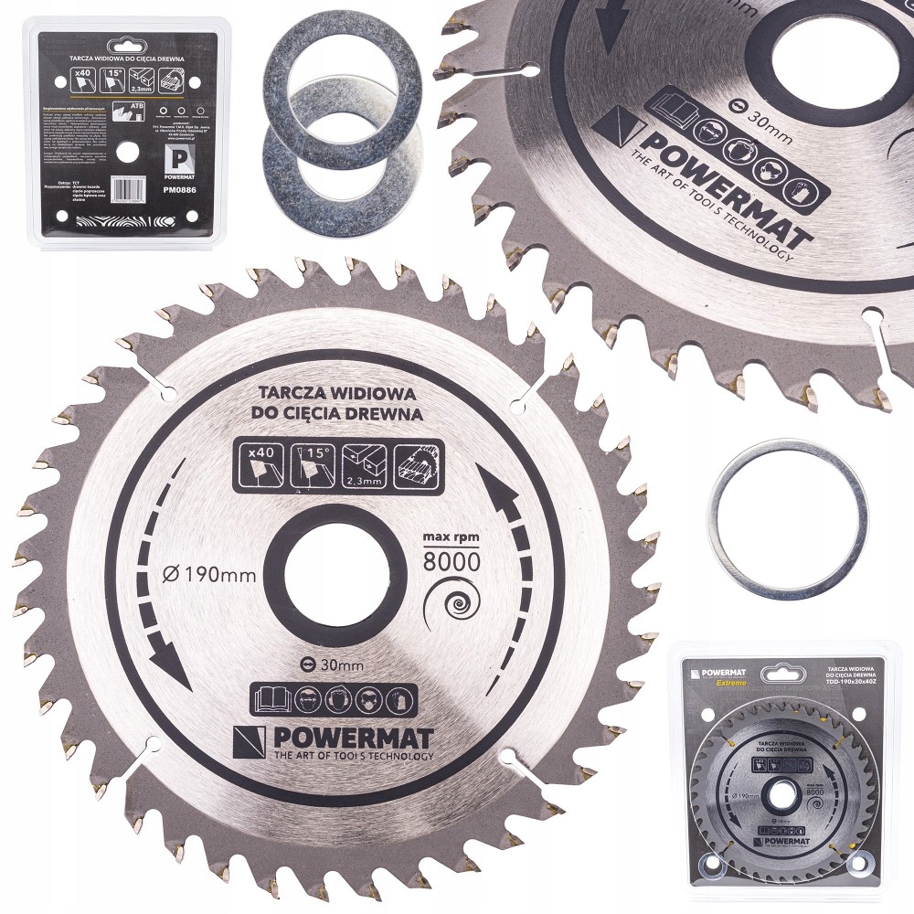 Tarcza WIDIOWA 190 x 30 mm 40Z POWERMAT