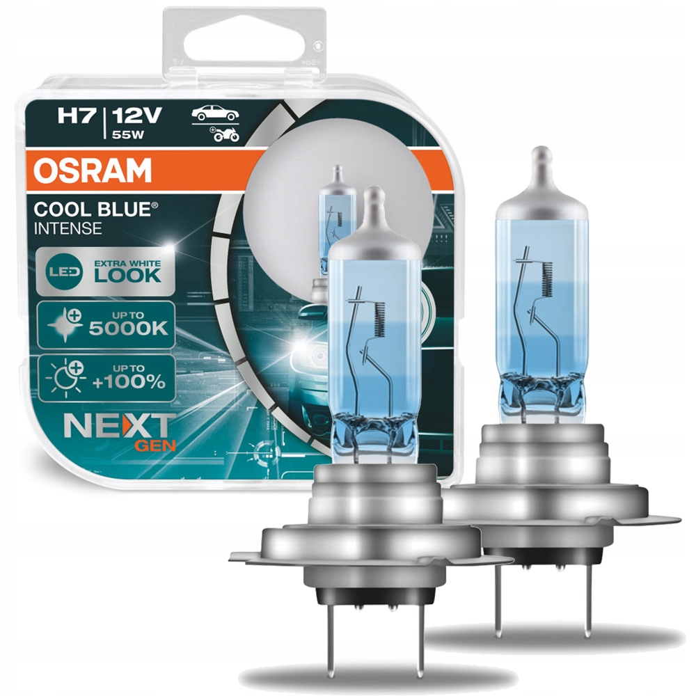 OSRAM H7 COOL BLUE INTENSE NEXT GEN NOWA GENERACJA 64210CBN-HCB za 69 ...