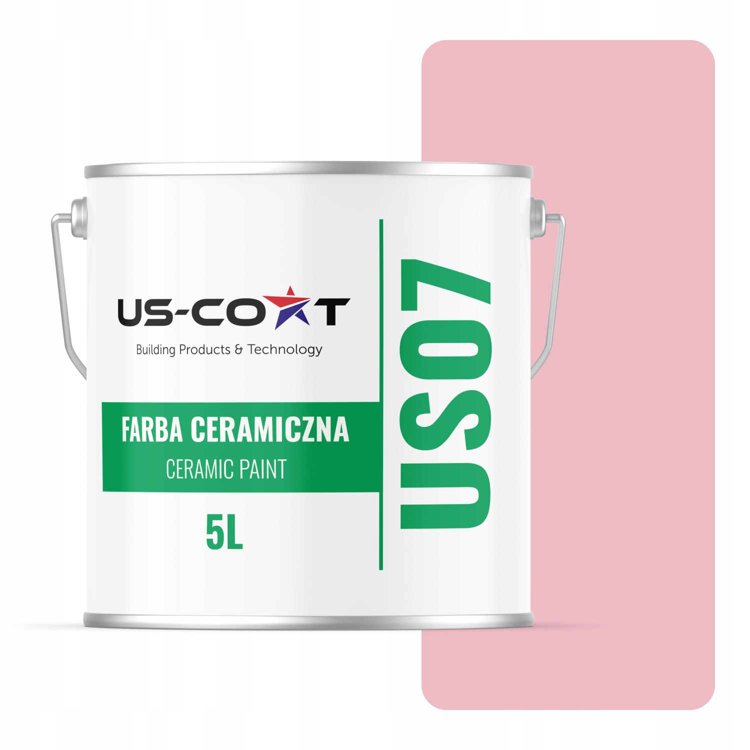 Keramická Farba Svetloružová H3657 5L Hlboká Matná Na Steny Stropov