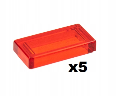 

Lego 3069b Tile 1x2 Trans Red 5 szt. Nowa