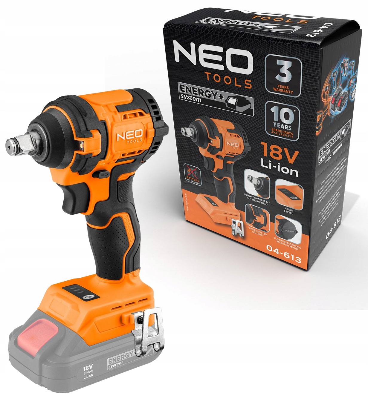 Rázový uťahovák 350 Nm 1/2 bez akumulátorov Energy+ Neo