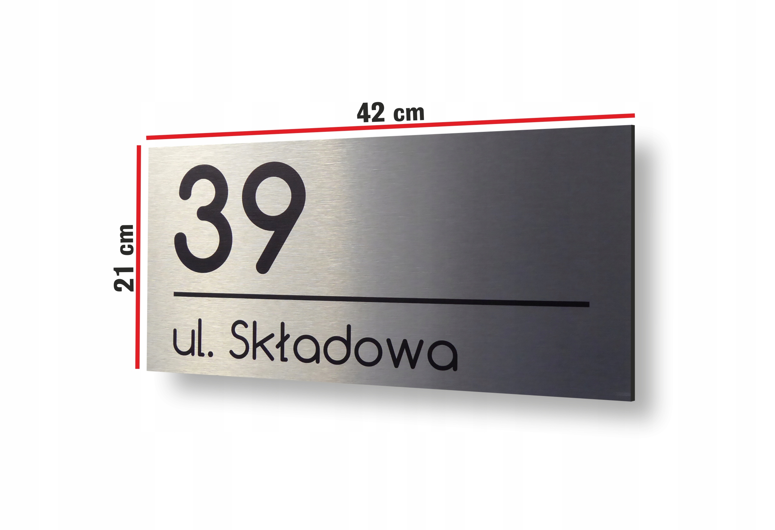 Tabliczka ADRESOWA ALUMINIOWA DUŻA Numer domu Kod producenta TAB-PER-ALU-42