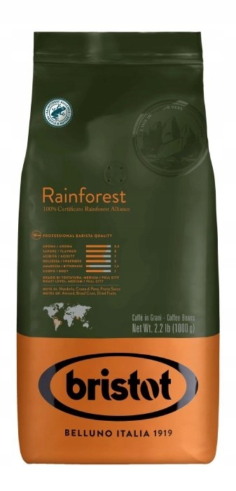 Levně Káva zrnková Bristot Rainforest 1 kg