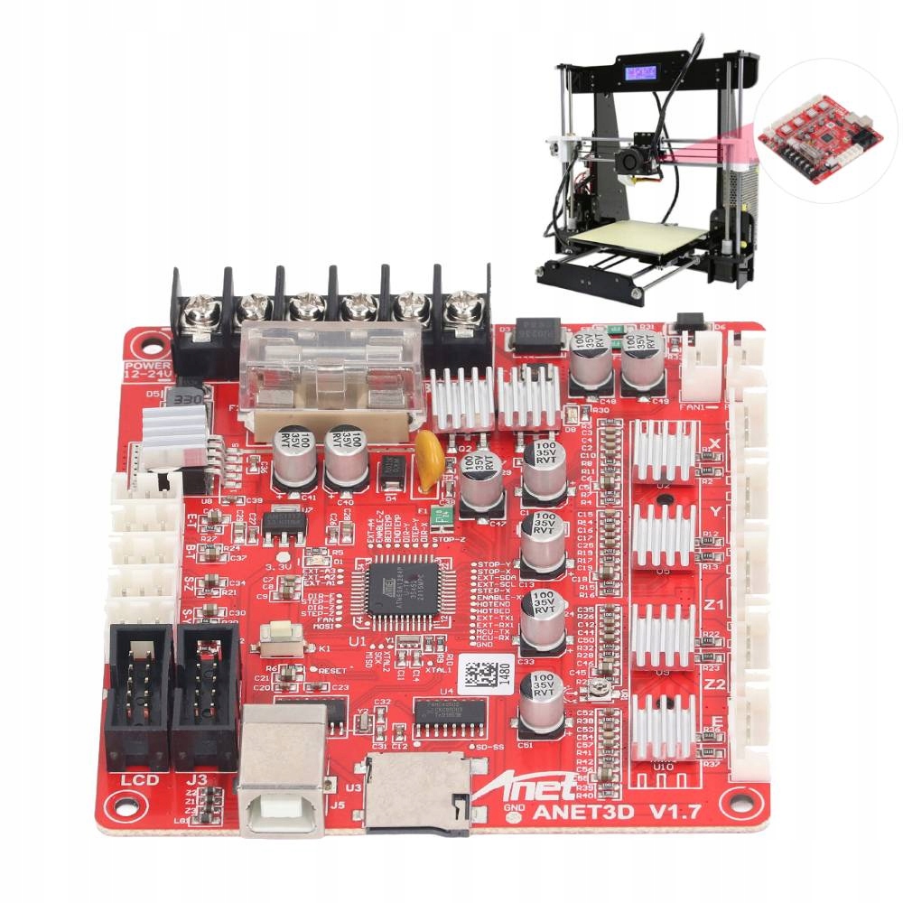 Zaawansowana Płyta Główna Dla Drukarek 3D Anet A8 Plus 12-24V