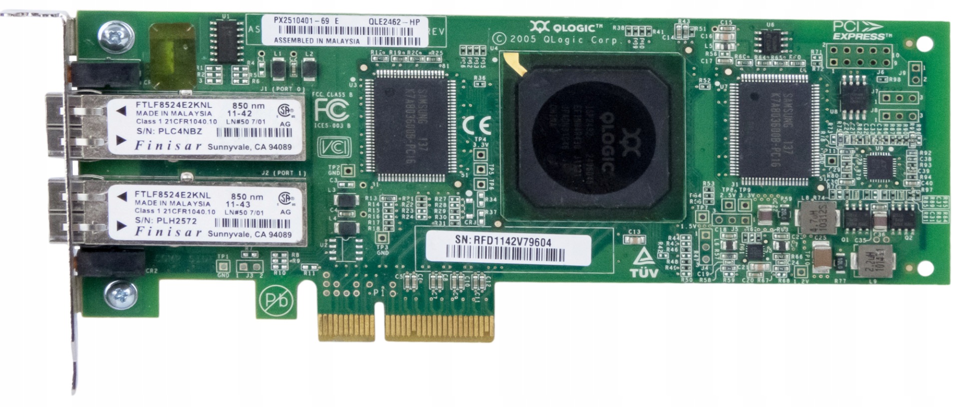 Hp 407621-001 QLE2462-HP Fc 4Gb Dual Port PCIe x4 Lp