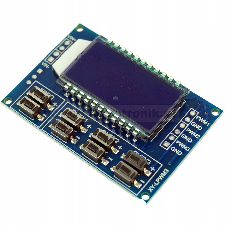 Sterownik PWM 3,3V-30V 1Hz-150kHz 3 wyjścia