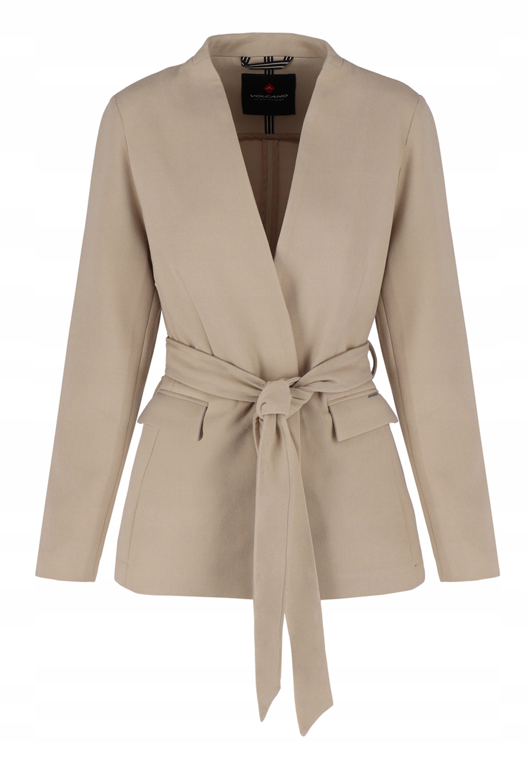 Dámská Sako S Páskem Béžová Volcano Jb-mirella S