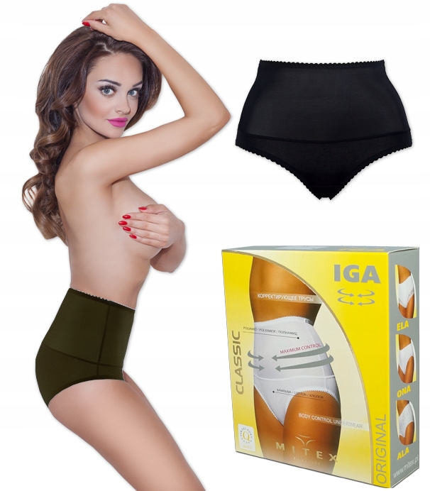 

Czarne figi wyszczuplające damskie Iga Mitex r 5XL