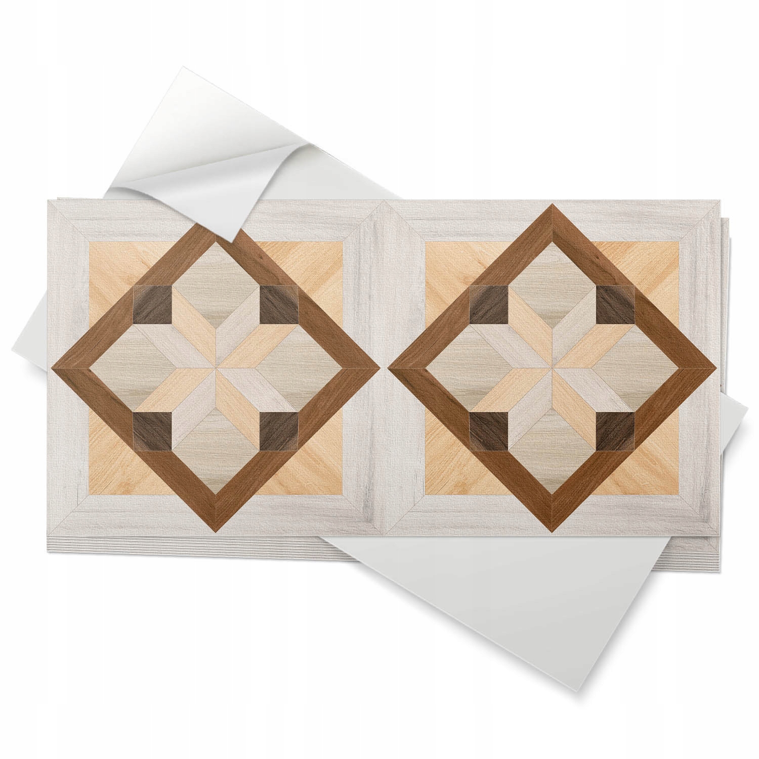 Dekorativní vinylové dlaždice 10 ks 40x20 cm Geometrický vzor ve čtverci