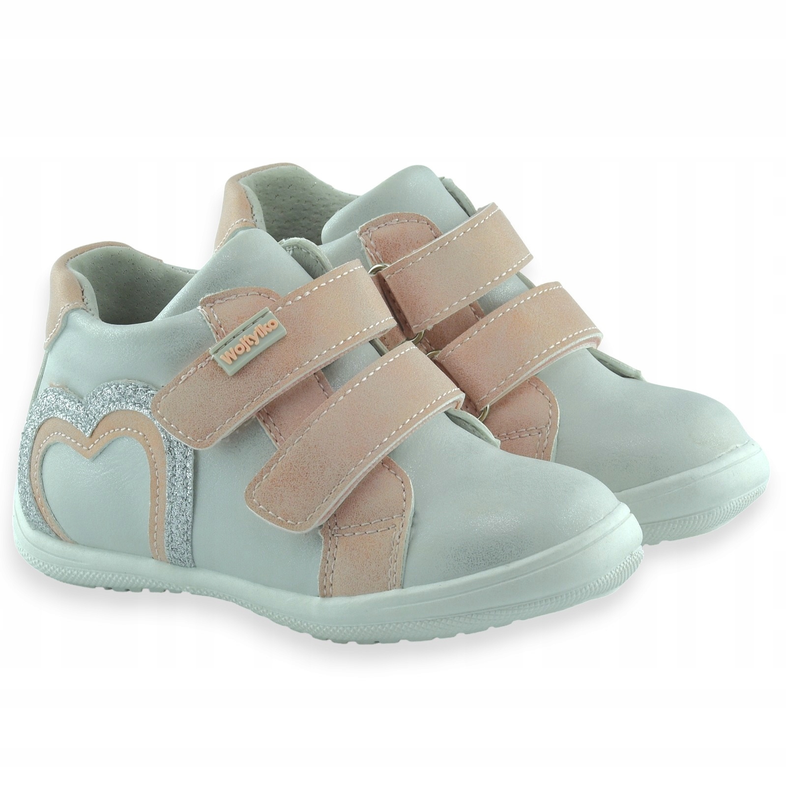 Buciki przejściowe dla dziewczynki Wojtyłko skórzana wkładka na rzepy r.28 Marka Wojtyłko