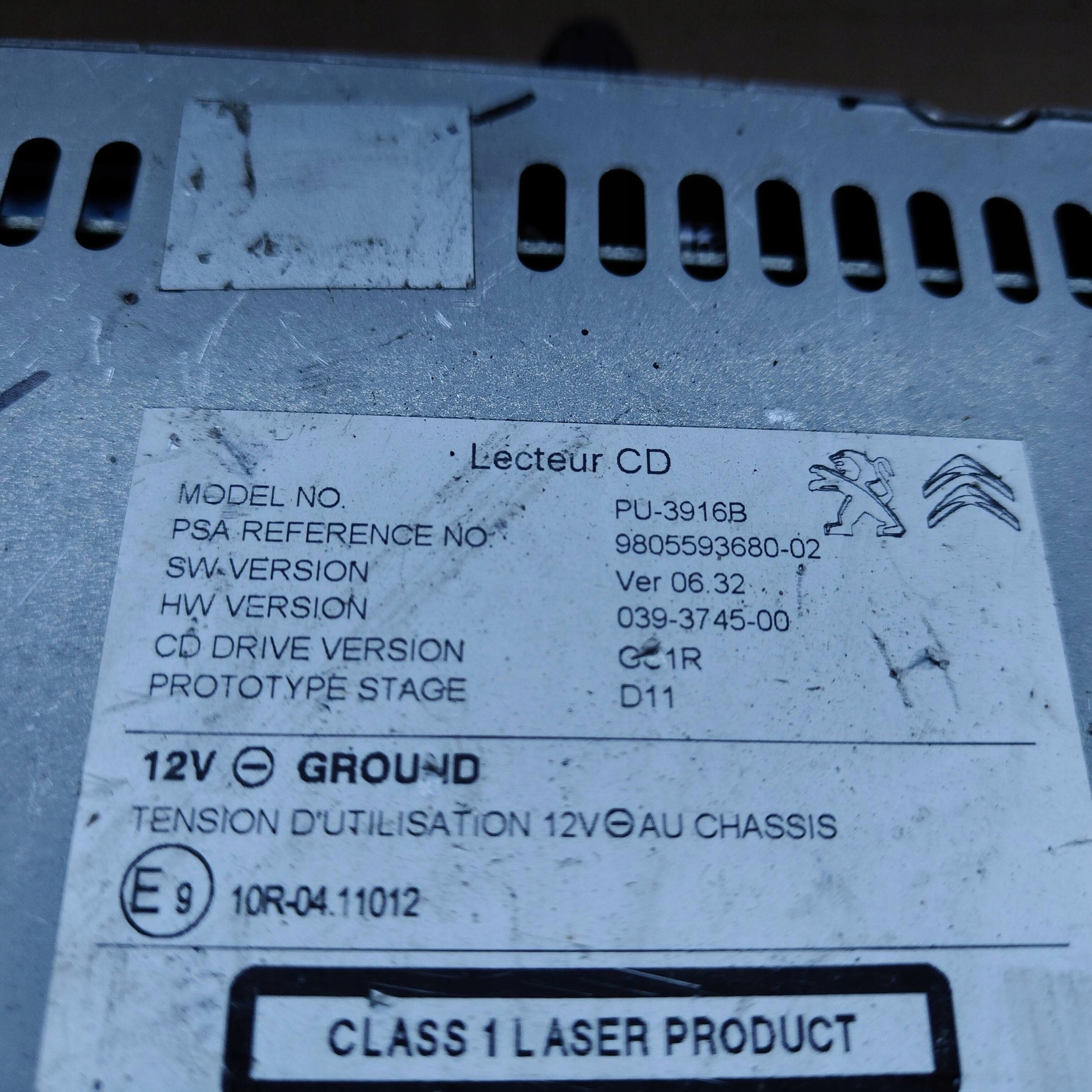 Stacja multimedialna Citroen C4 II 9805593680