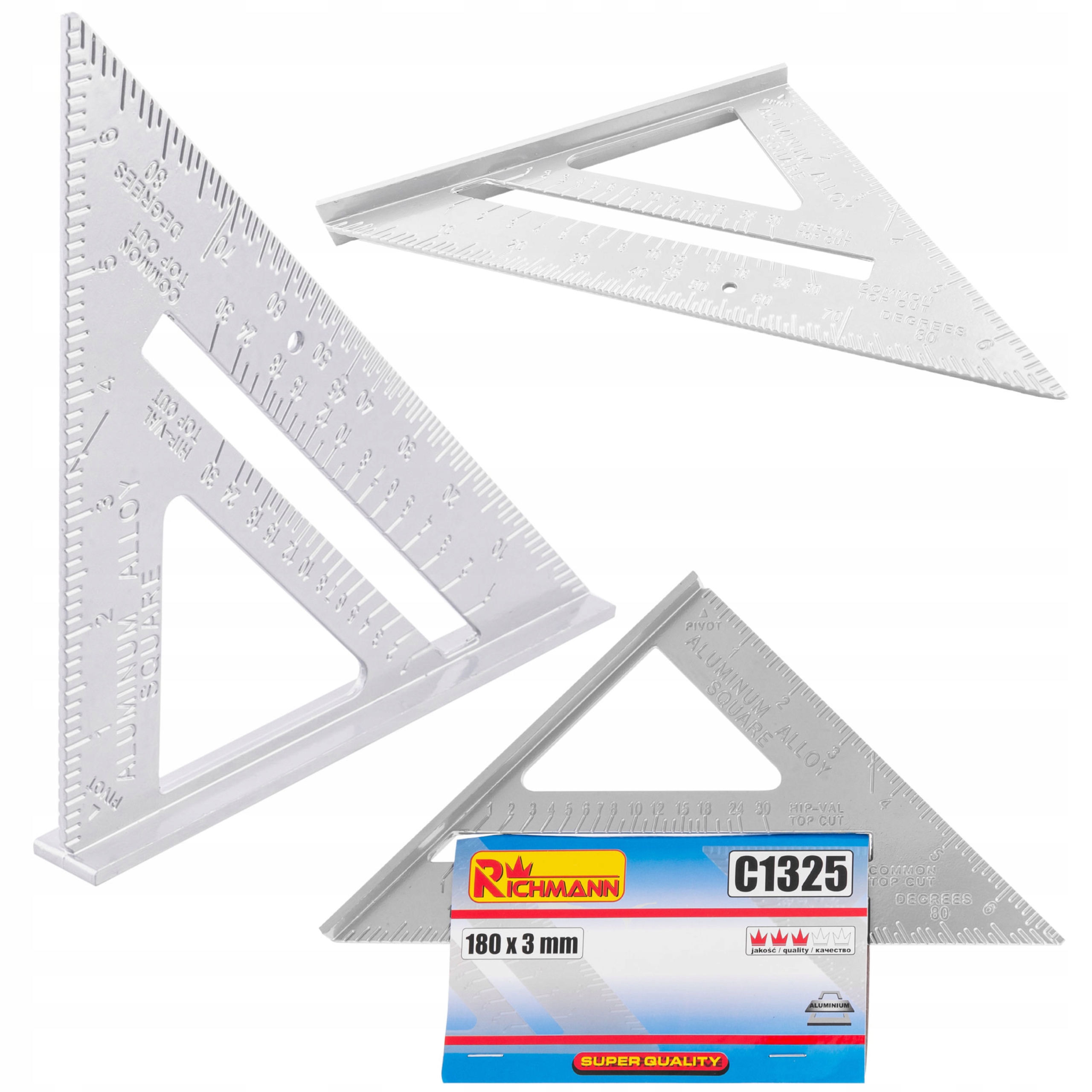 

Kątownik Stolarski 180MM Aluminiowy Richmann