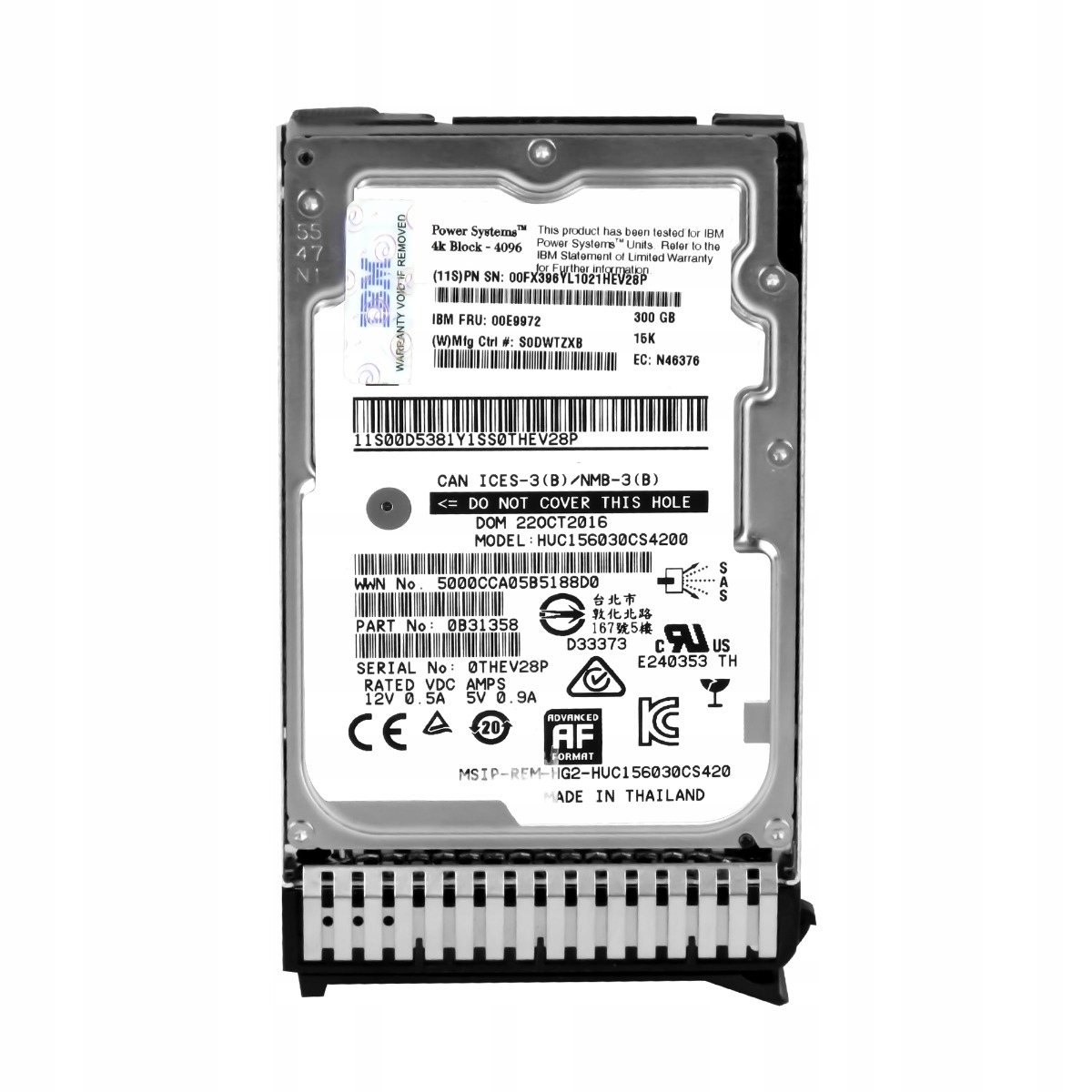 Ibm 00E9972 300GB 15K 128MB SAS-3 2.5'' HUC156030CS4200