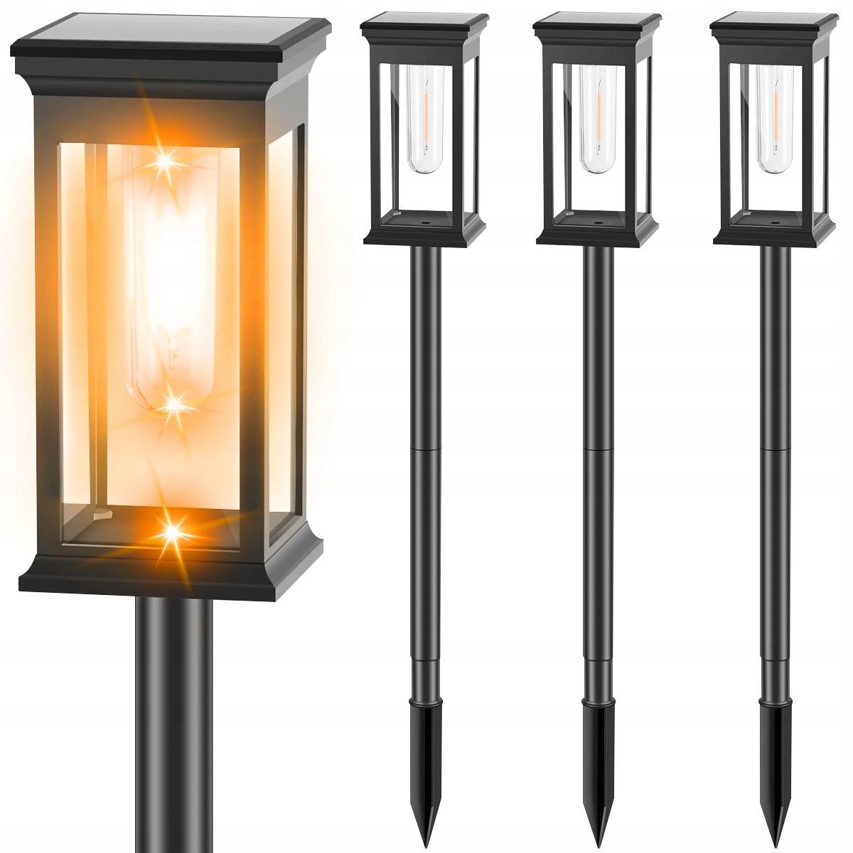Lampa Solarna Lampki Do Ogrodu Ogrodowe Ozdobne IP65 4SZT