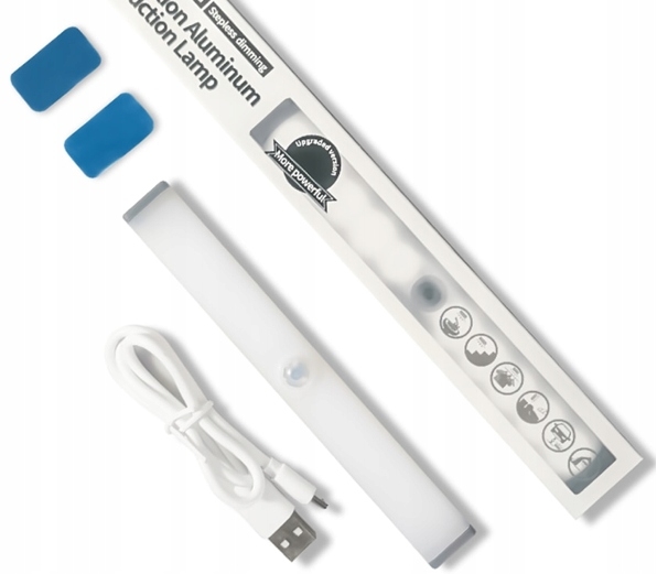 Lampka 10 LED Czujnik Ruchu i Zmierzchu USB Magnes