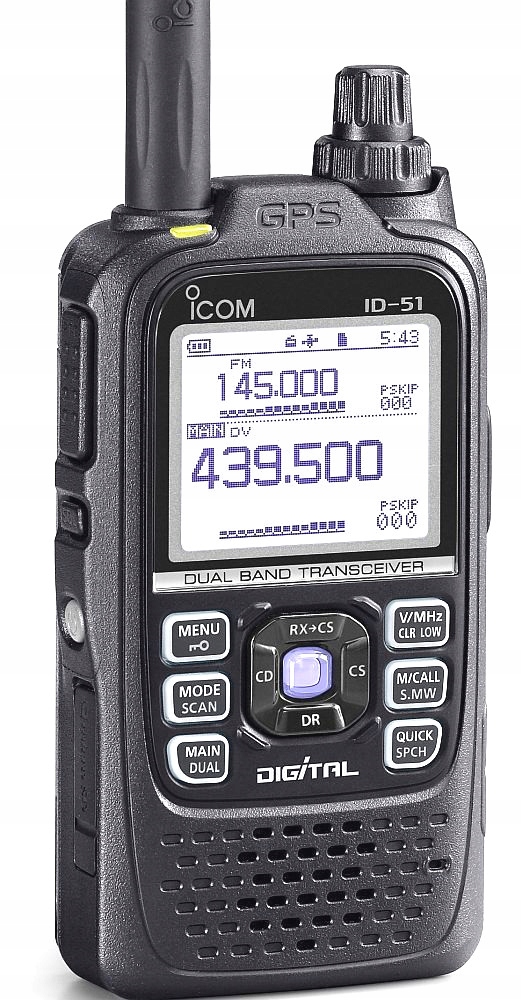 Icom ID-51E radiotelefon ręczny Vhf/uhf, D-star, Gps, IPX7 Made in Japan