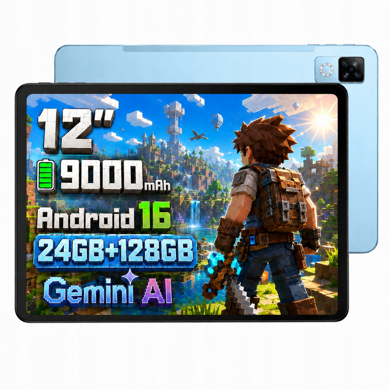 Tablet pro výuku Doogee U12 12" Fhd 9000mAh 24+128GB WiFi/GPS/Android 16/3.5mm