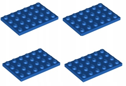 

Lego płytka 4x6 niebieski 303223 3032 - 4 szt