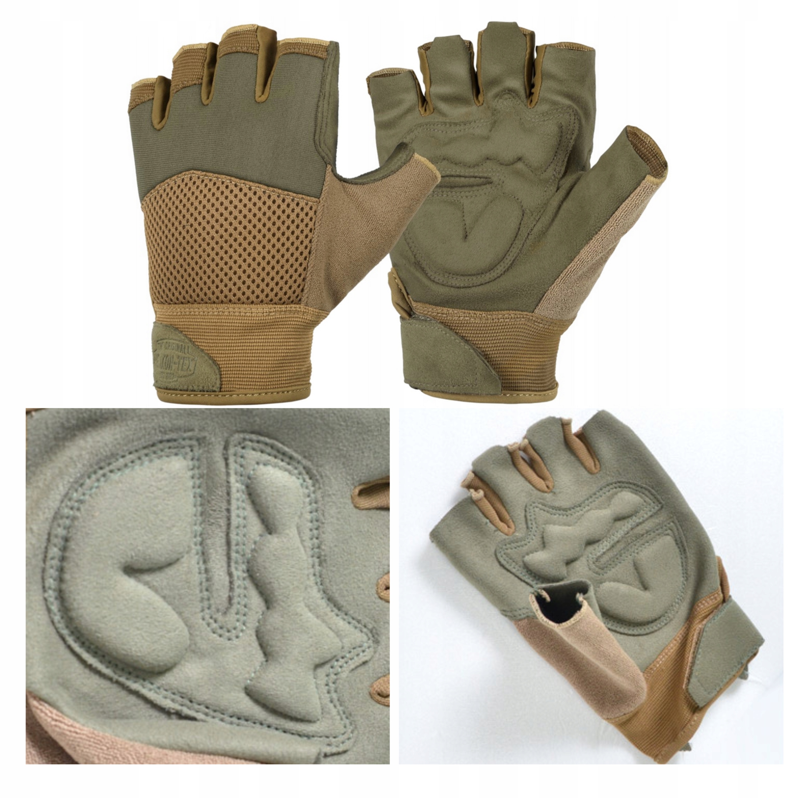 Odolné Helikonové Rukavice Bez Prstů Pro Ochranu Posilovny Olive Green S