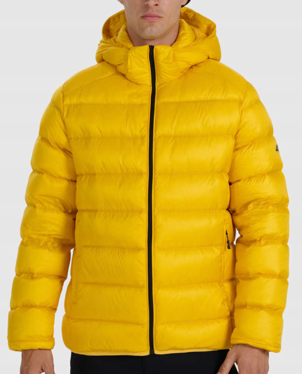 4F Zimní Přechodová Bunda S Kapucí M733 vel. L Přírodní Kachní Peří