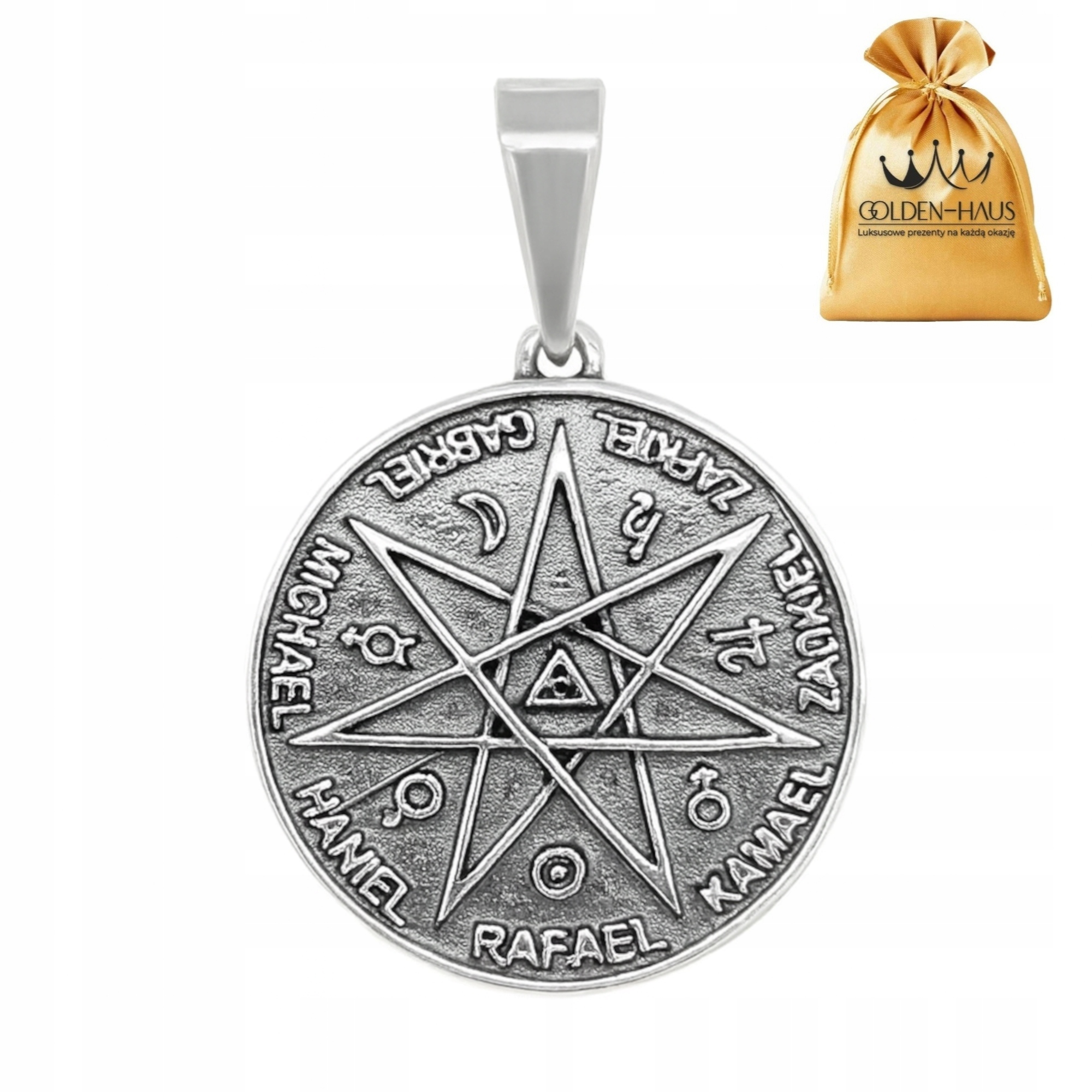 Stříbrný Talisman Přívěsek Medailon Sedm Archandělů Stříbro O Ryzosti 925