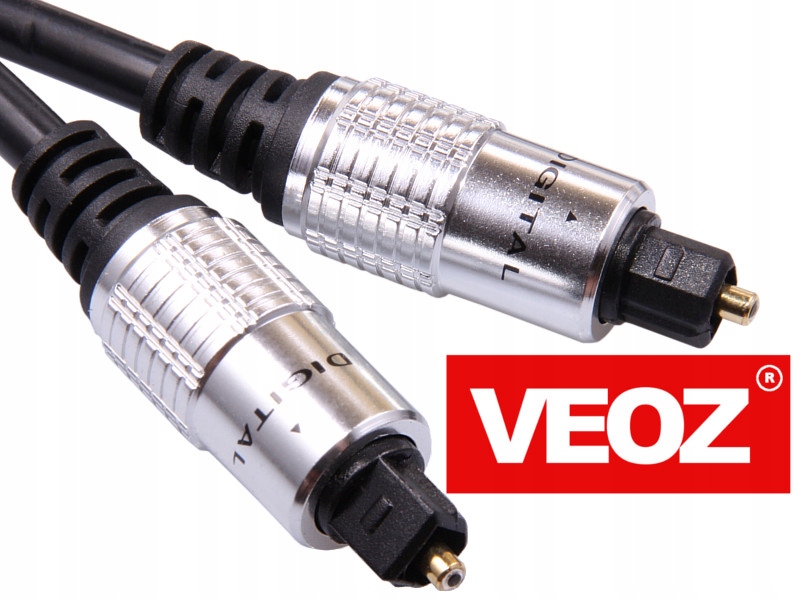 KABEL PRZEWÓD OPTYCZNY TOSLINK T-T SPDIF VEOZ 1m Stan opakowania oryginalne