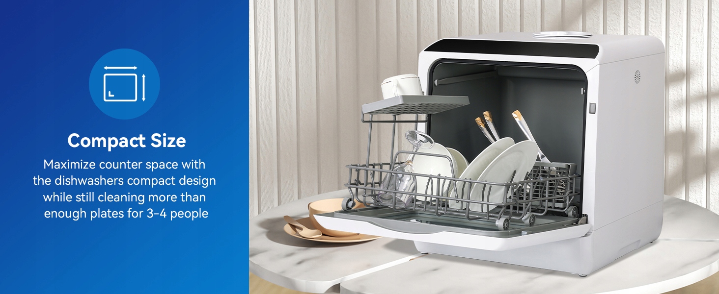 ZMYWARKA STOŁOWA WOLNOSTOJĄCA NABLATOWA MINI 5L Liczba programów zmywania 5