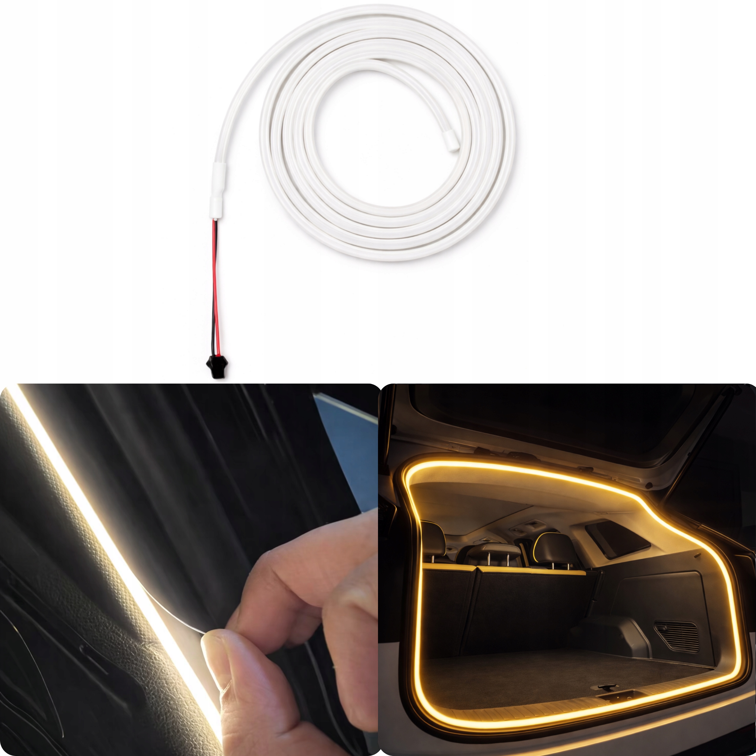 OŚWIETLENIE BAGAŻNIKA LED LISTWA SAMOCHODOWA BEZINWAZYJNY MONTAŻ AUTO SUV