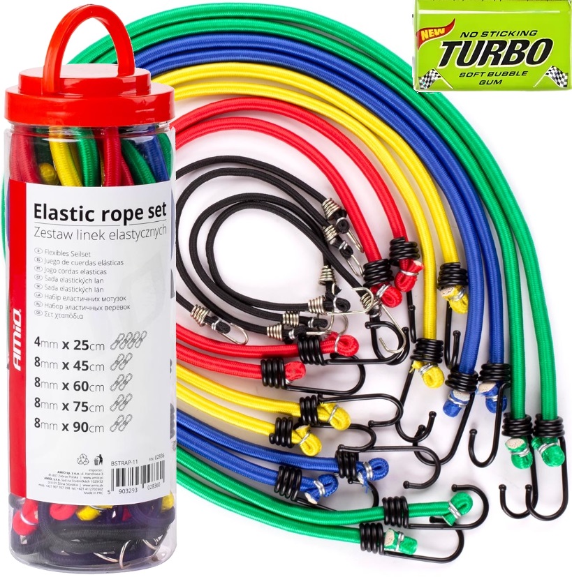 Linki elastyczne gumy do mocowania bagażu plandeki blokada ładunku *12szt*