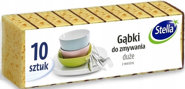 

Stella Gąbki Do Zmywania z Miedzią Duże 10 Sztuk
