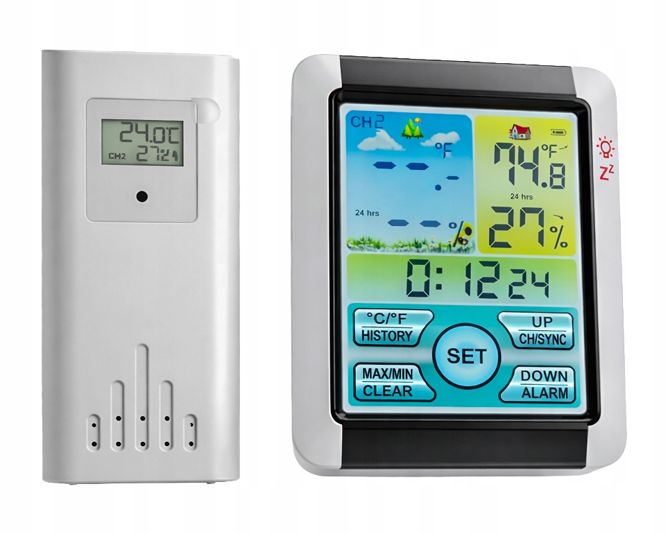 Bezdrátová Meteorologická Stanice, Teploměr, Vlhkoměr, Senzor LCD