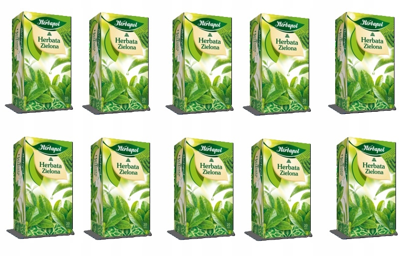 10x 40g Herbapol herbata zielona ekspresowa Karton