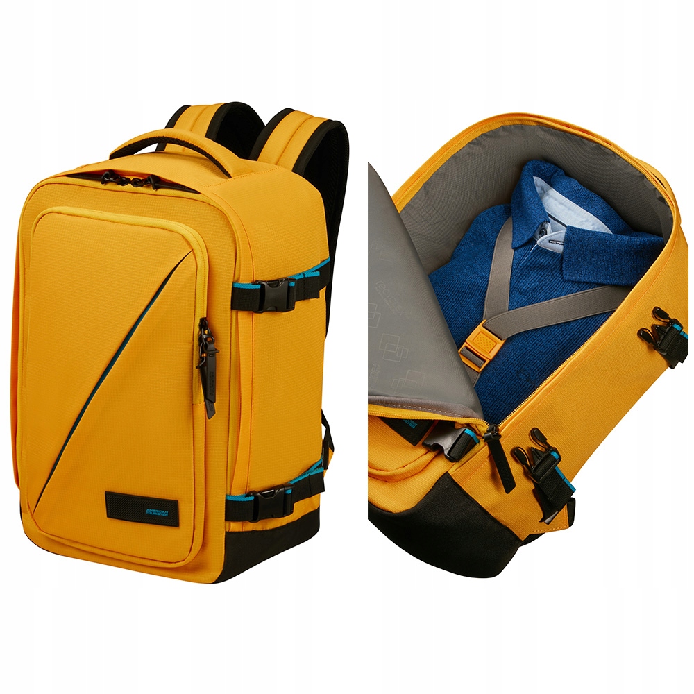 Plecak kabinowy wymiary do Ryanair American Tourister 40x25x20 cm żółty