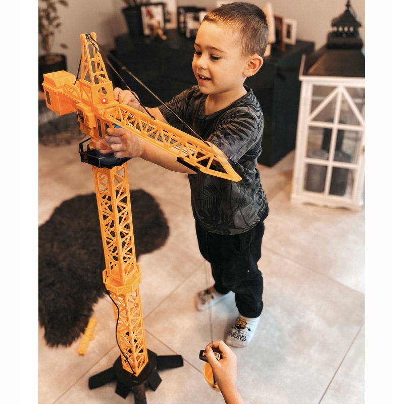 ŻURAW ZDALNIE STEROWANY 103 CM + AKCESORIA WOOPIE DŹWIG CIĘŻARÓWKA KOPARKA Marka Woopie