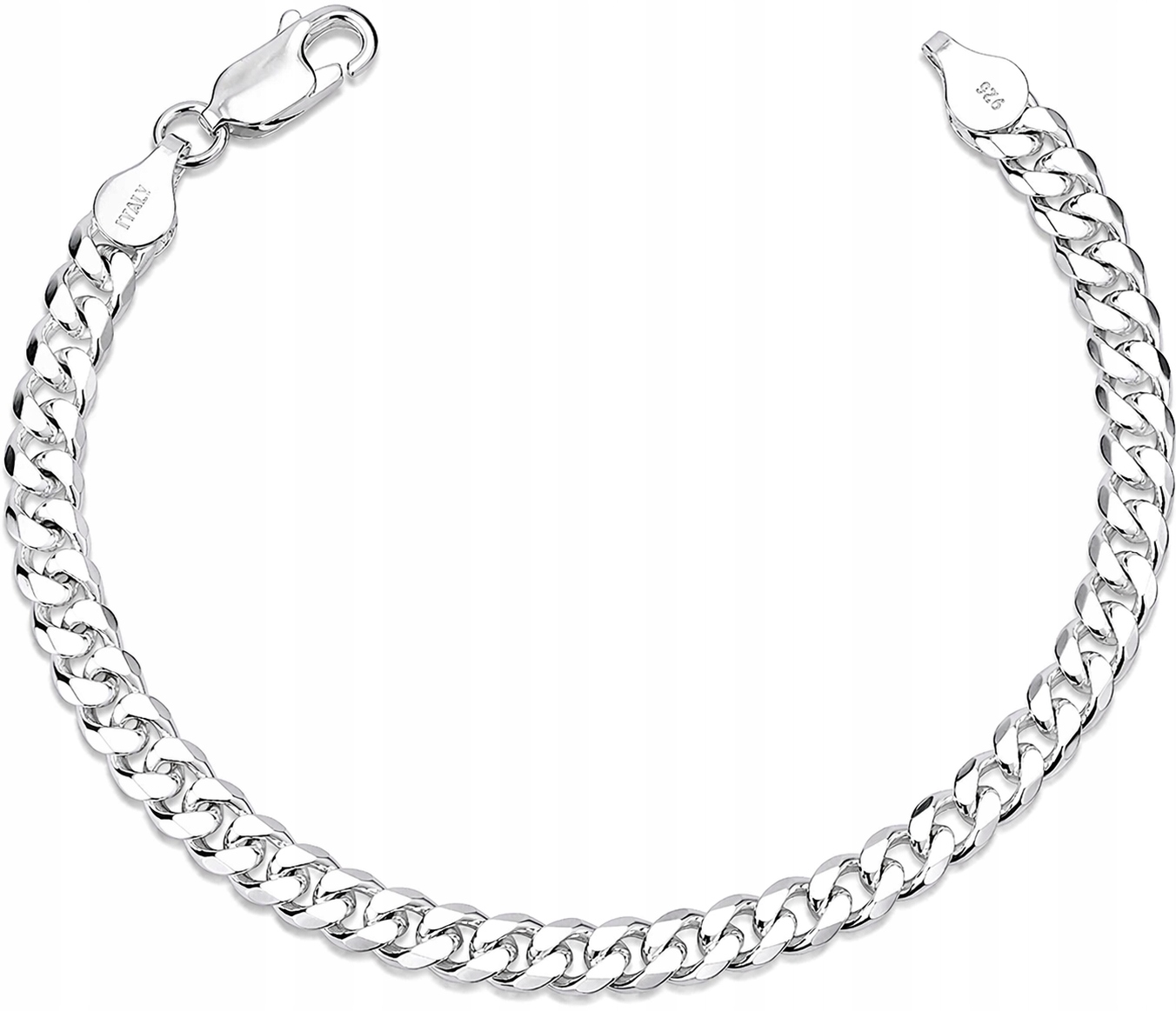 Stříbrný pancířový náramek 21 cm diamantový pánský na Valentýna