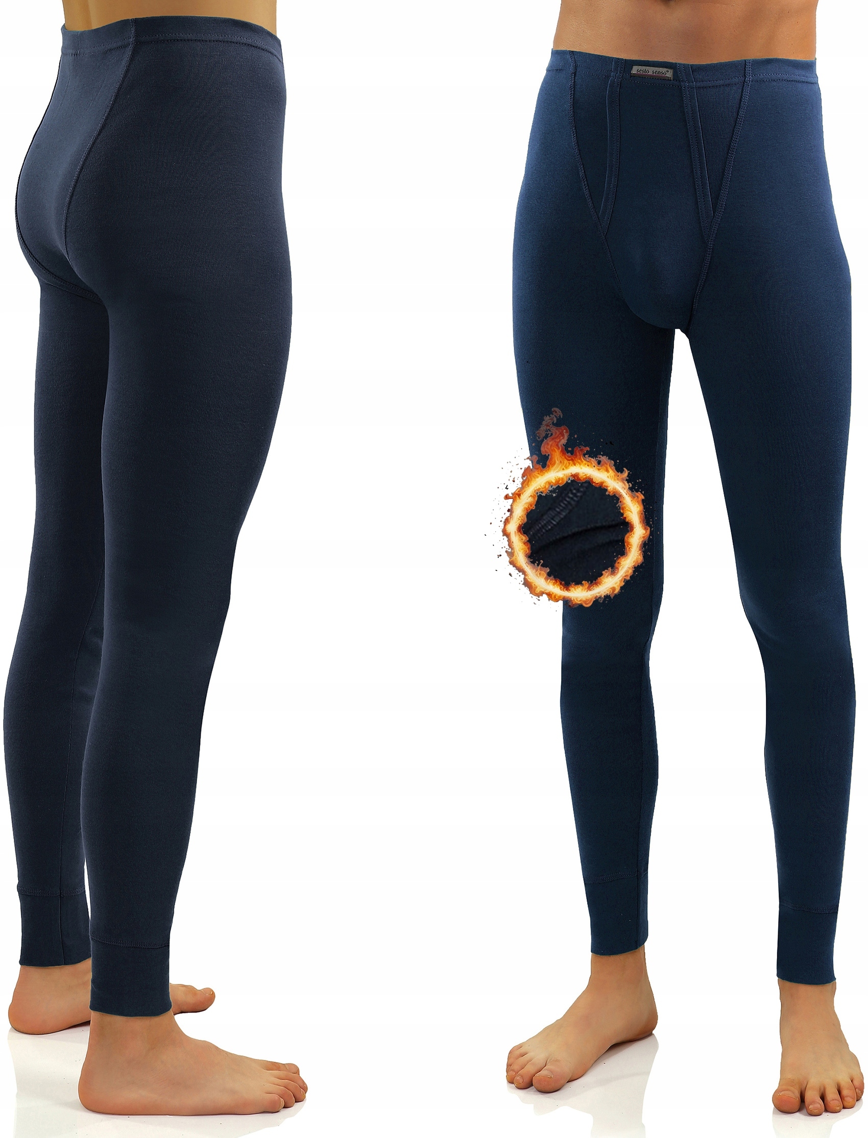 Sesto Senso Pánské kalhotky 2 kusy 100% bavlna 3XL Námořnická Modrá