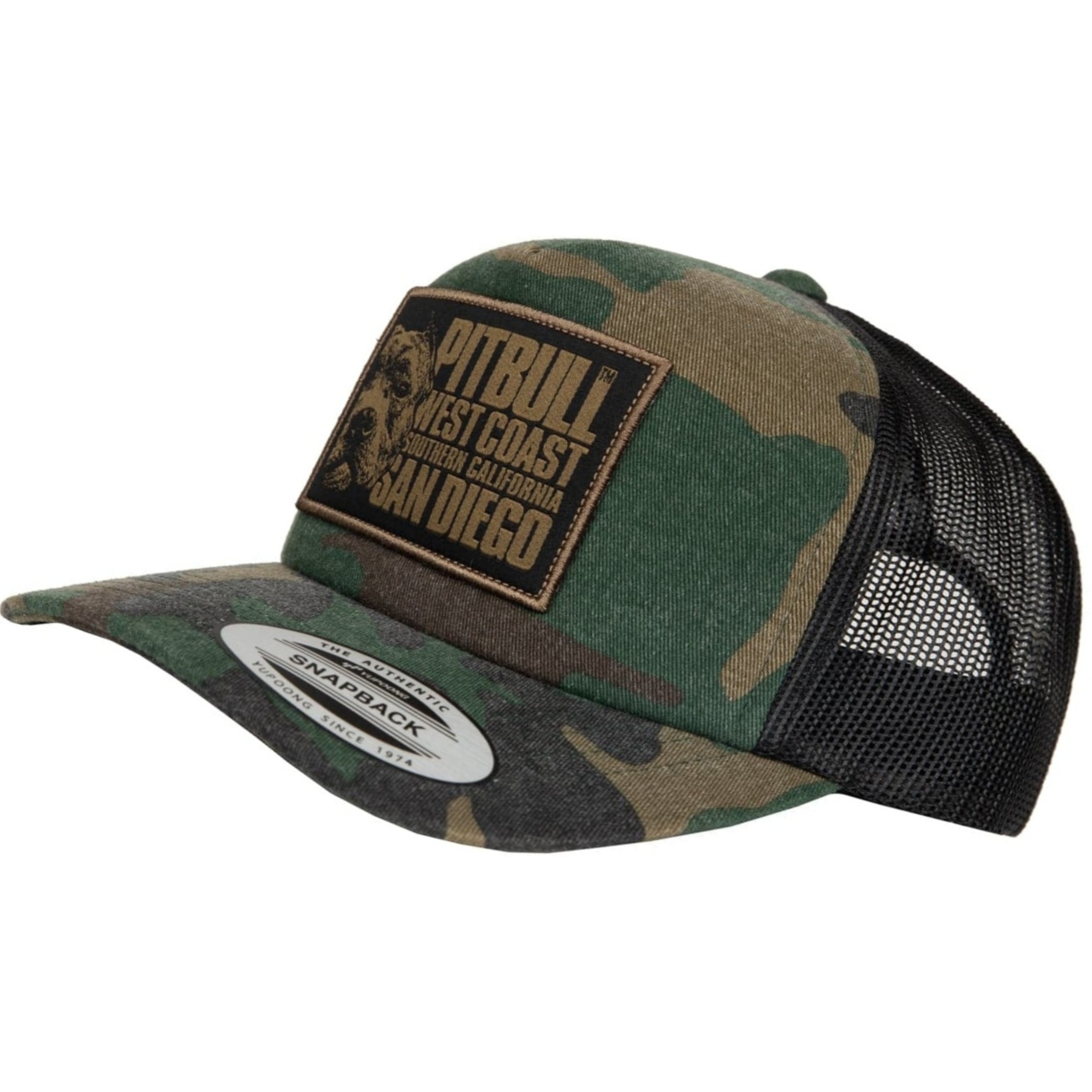 MĘSKA CZAPKA TRUCKERKA PIT BULL Z SIATKĄ REGULACJA