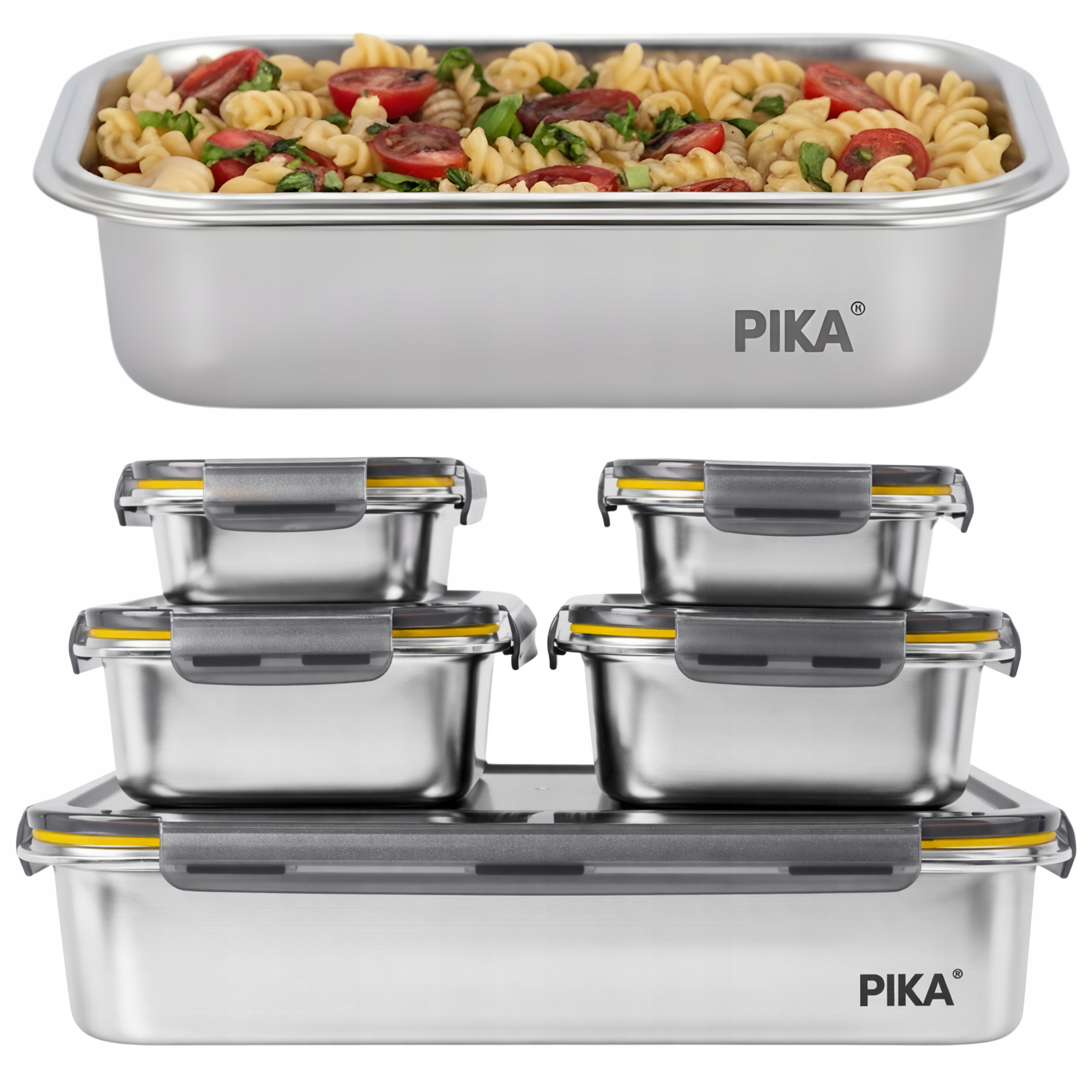 5 nádob na potraviny s žiaruvzdornou nádobou Sada Pika