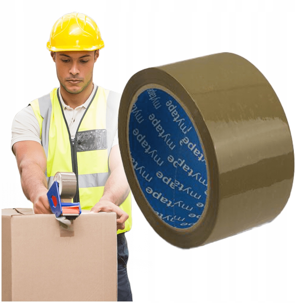 

Taśma Klejąca Pakowa 48mm x 66m Brąz Szary 6 Szt