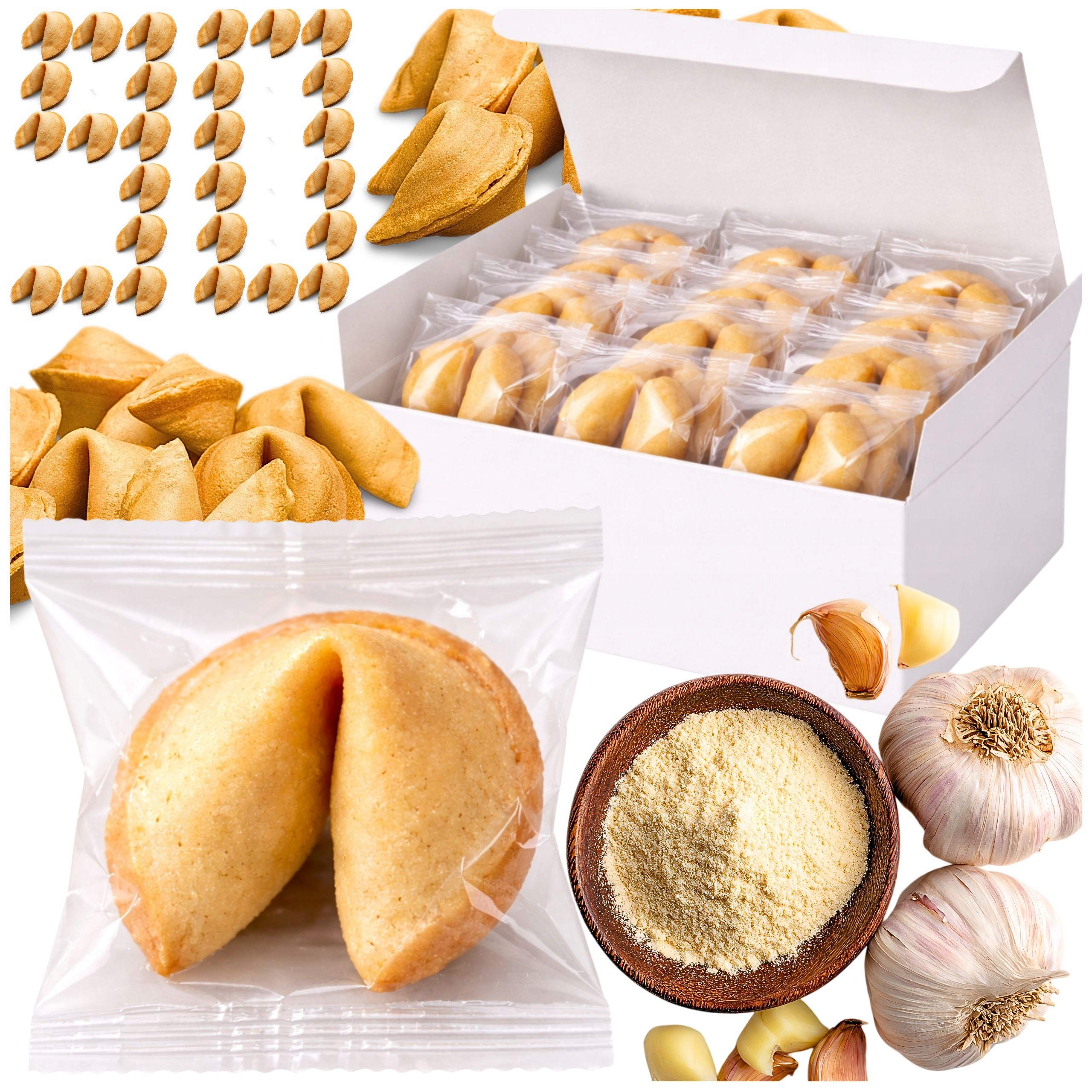 Ciasteczka z Wróżbą Czosnkowe Podziękowanie Gości Gift Upominek x90