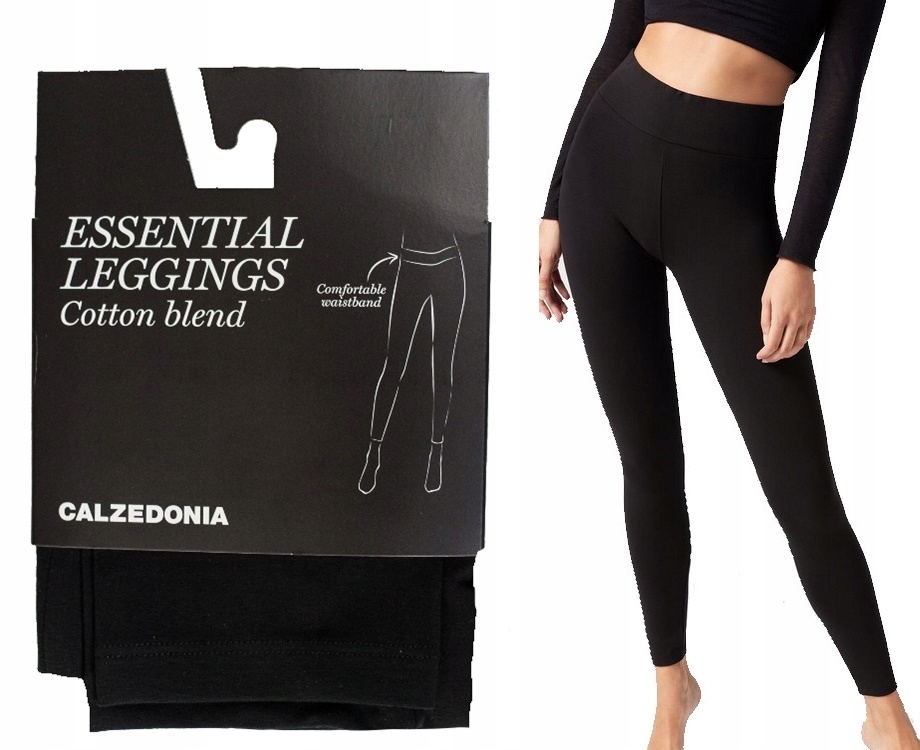 

Calzedonia legginsy bawełna Essential czarne L/90c